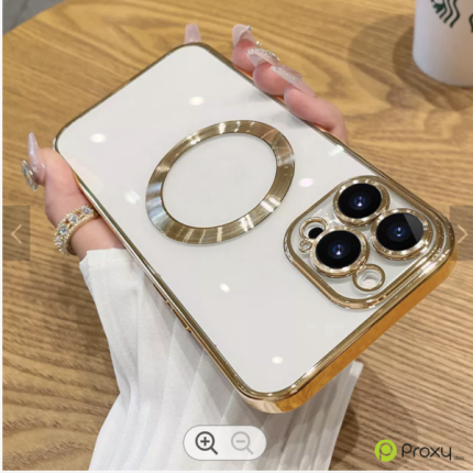LUXURY SOFT CASE IPHONE 13 PRO max SA ZASTITOM KAMERE GOLD