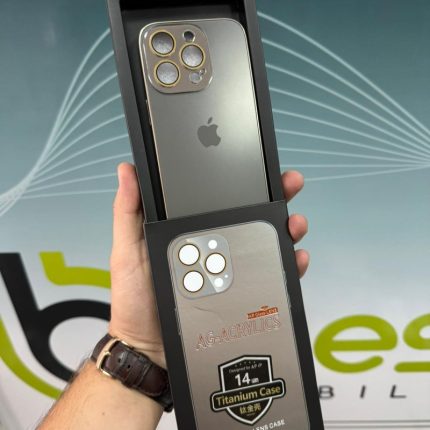 Titanijum zastitna maska sa zastitom kamere iPhone 12 pro max natural titan