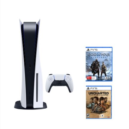 PLAY STATION ps5 + GOD OF WAR:Ragnarok + Uncharted legacy of thieves collecti