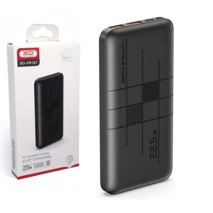 XO Power bank PR187 22.5w PD20W 10.000 mah crni