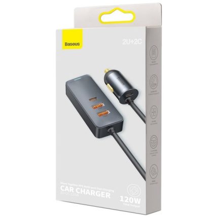 Auto punjac Baseus share together 120w / 2xusb / 2x type c /CCBT-A0G EU