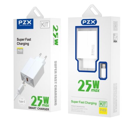 Kucni punjac PZX P49 + usb kabal to type c 25w super fast punjenje
