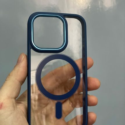 SILIKONSKA MASKA IPHONE 14 PRO MAGNETIC NAVY BLUE premium